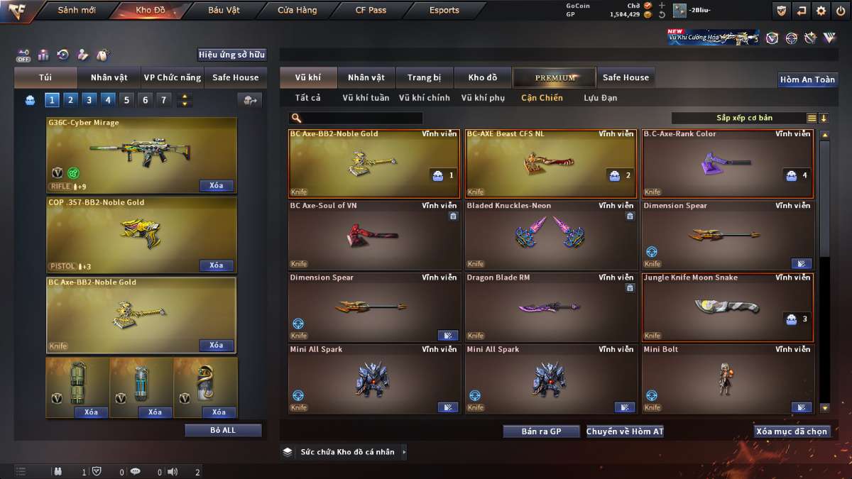 shop acc cf uy tin gia re